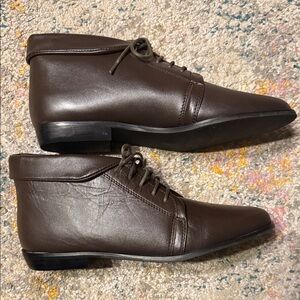 Sandra Miller New Brown Leather Ankle Boots for Women 9